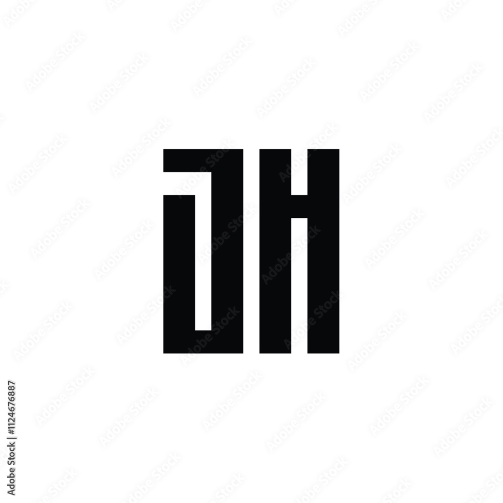 JH monogram logo design letter text name symbol monochrome logotype alphabet character simple logo JH monogram logo design letter text name symbol monochrome logotype alphabet character simple logo