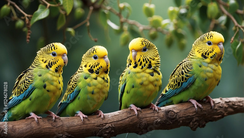 Wallpaper Mural Budgerigar Flock Torontodigital.ca