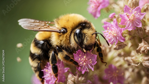 Wallpaper Mural Bumblebee Collecting Pollen Torontodigital.ca