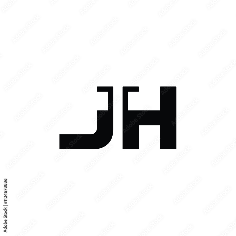 JH monogram logo design letter text name symbol monochrome logotype alphabet character simple logo JH monogram logo design letter text name symbol monochrome logotype alphabet character simple logo