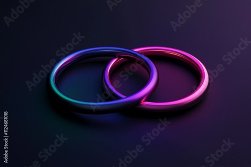 3D Gradient Rings background: Clean Minimalist Style wallpaper illustration