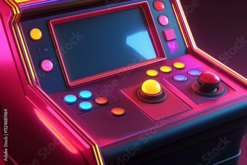 3D Arcade background: Nostalgic 80s Gaming Theme wallpaper illustration