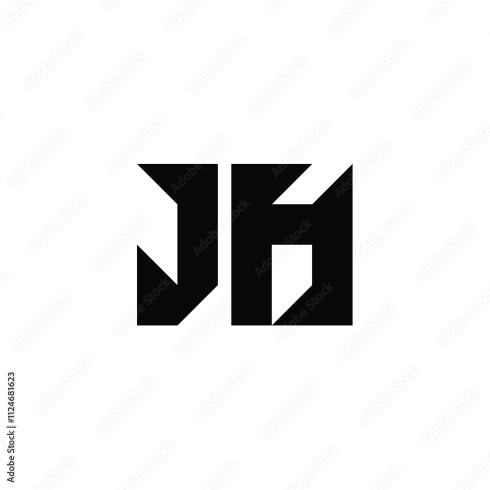 JH monogram logo design letter text name symbol monochrome logotype alphabet character simple logo JH monogram logo design letter text name symbol monochrome logotype alphabet character simple logo