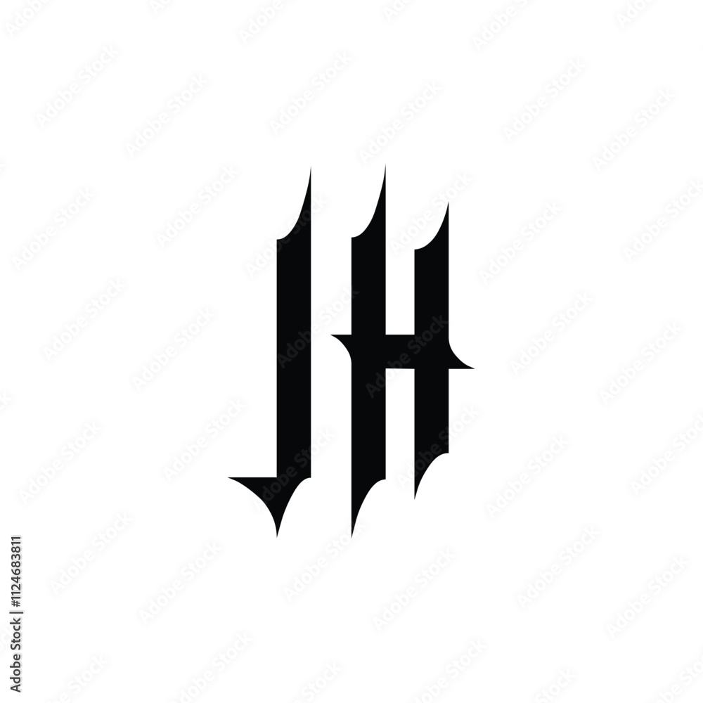 JH monogram logo design letter text name symbol monochrome logotype alphabet character simple logo JH monogram logo design letter text name symbol monochrome logotype alphabet character simple logo