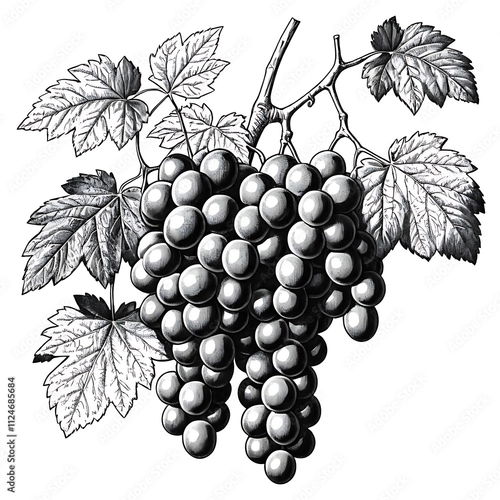 Obraz premium bunch of grapes vector