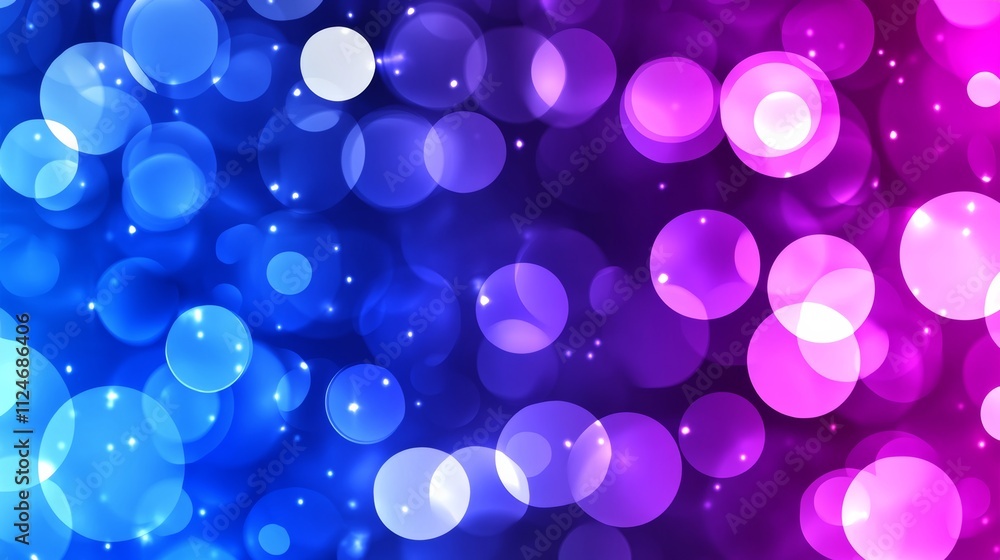Vibrant and colorful background with a mix of blue and purple circles and stars. The background is a beautiful blend of these two colors, creating a visually appealing and dynamic scene Vibrant and colorful background with a mix of blue and purple circles and stars. The background is a beautiful blend of these two colors, creating a visually appealing and dynamic scene