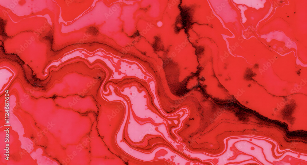 Abstract background with liquid marble paint effect, red texture. Abstract background with liquid marble paint effect, red texture.