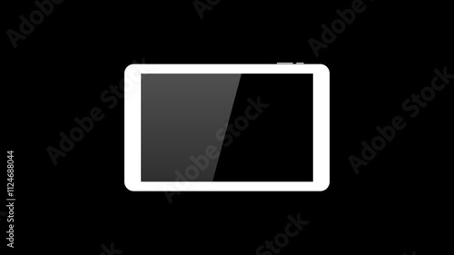 Rotate the tablet. Simple looped 4K animation