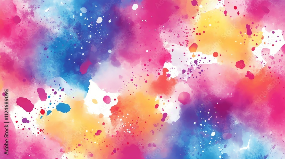 An abstract watercolor background with blue, yellow, pink, and white. An abstract watercolor background with blue, yellow, pink, and white.