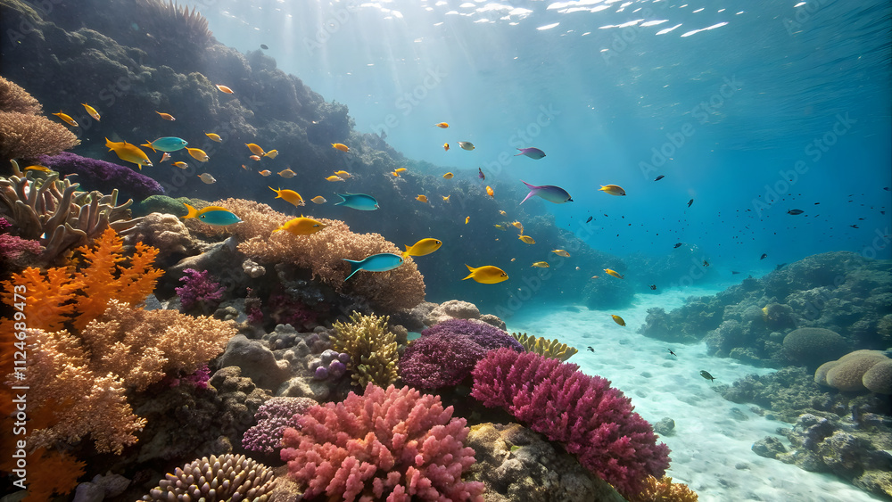 Obraz premium coral reef with fish