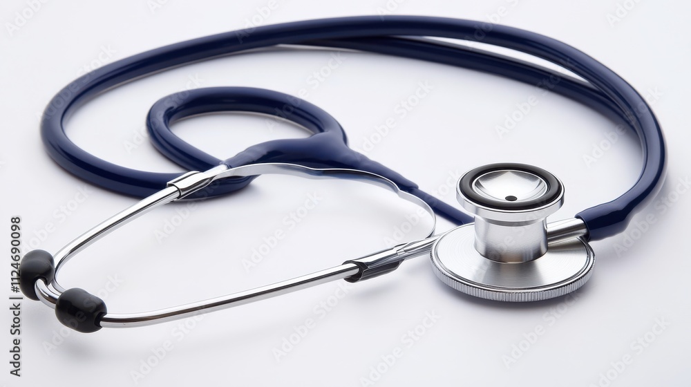 Doctor Smiling with Stethoscope on White Background Doctor Smiling with Stethoscope on White Background