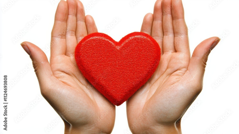 Heart in Hands Symbolizing Care and Support Heart in Hands Symbolizing Care and Support