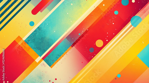 鮮やかな幾何学模様の抽象背景