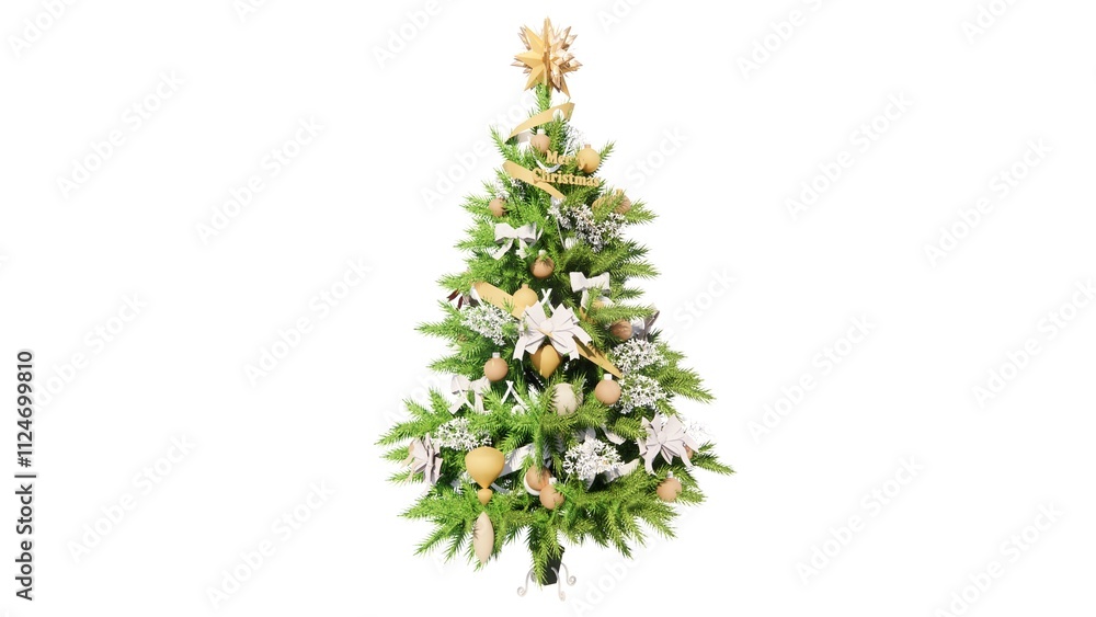 Obraz premium Christmas tree is a festive tree on Christmas day in the new year