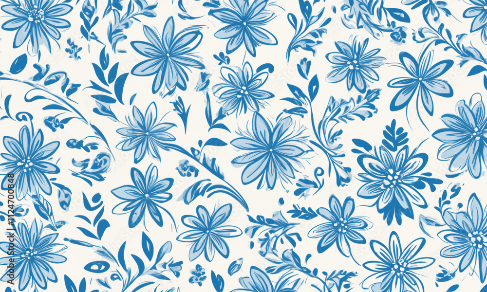blue and white floral flower pattern blue and white floral flower pattern