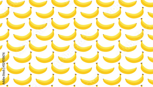 Banana pattern. Seamless background with bananas. Vector illustration.