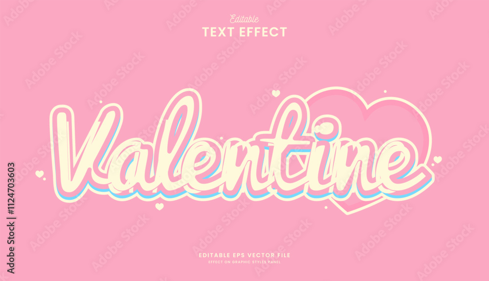 decorative valentine heart editable text effect design decorative valentine heart editable text effect design