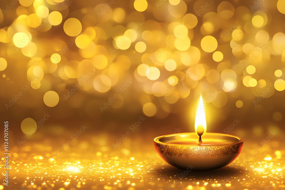 Golden Candlelight Abstract Background Illustration Golden Candlelight Abstract Background Illustration