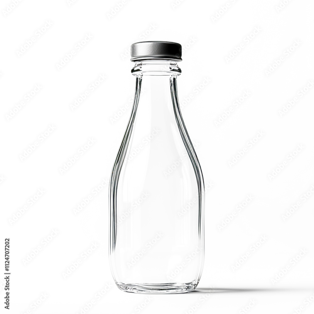 glass milk bottle Isolated on white background glass milk bottle Isolated on white background