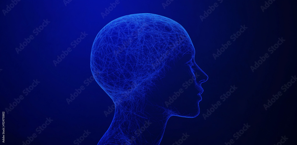 3d rendered illustration of head 3d rendered illustration of head