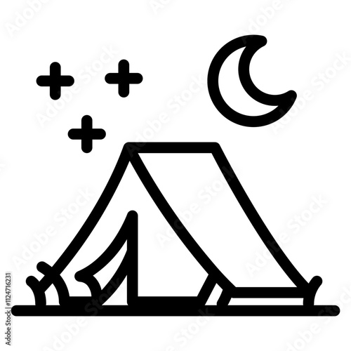 camping tent icon vector illustration