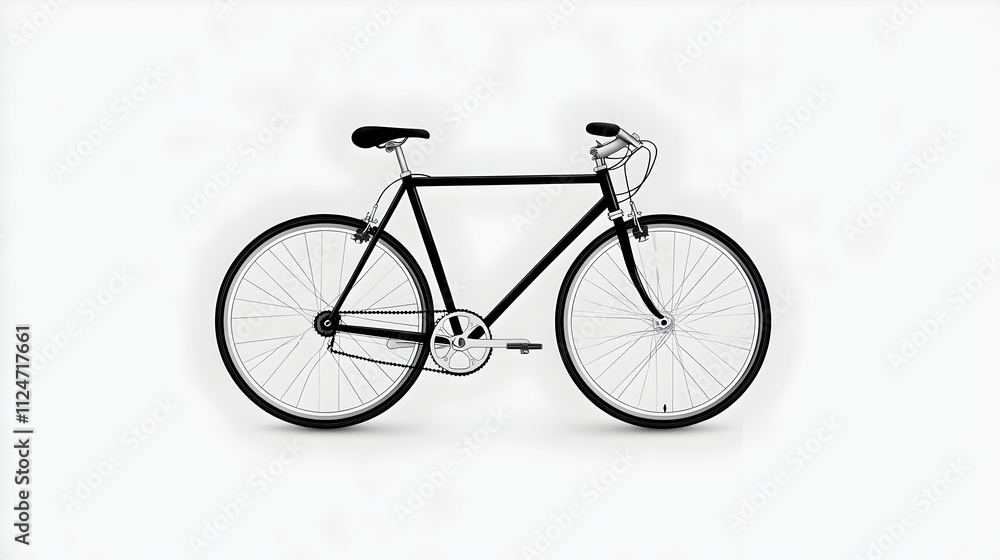 A minimalist design of a bicycle, reduced to just the frame and two wheels, on a plain background. Simple bicycle vector. A minimalist design of a bicycle, reduced to just the frame and two wheels, on a plain background. Simple bicycle vector.