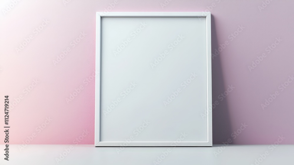 Blank frame mock up on a modern minimalist background designed for creative projects Blank frame mock up on a modern minimalist background designed for creative projects