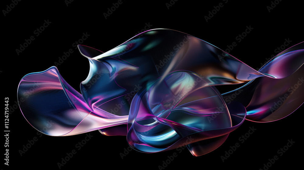 Obraz premium 3d abstract background of glass waves