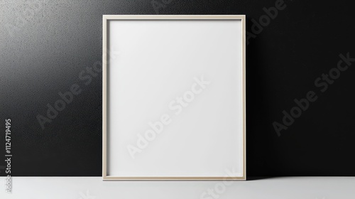 Blank frame mock up on a minimalist background for creative projects and presentations