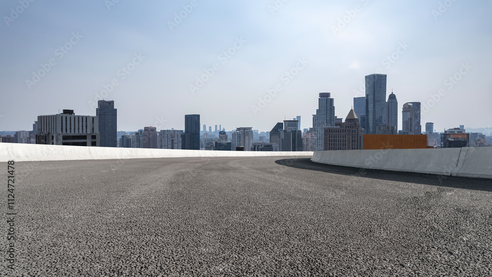 Panoramic Urban Skyline View from Elevated Perspective Panoramic Urban Skyline View from Elevated Perspective