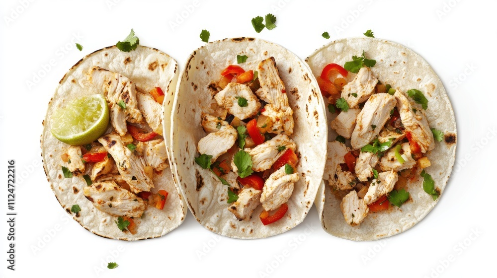 Fresh Chicken Tacos with Vibrant Toppings and Light Fresh Chicken Tacos with Vibrant Toppings and Light
