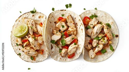 Fresh Chicken Tacos with Vibrant Toppings and Light