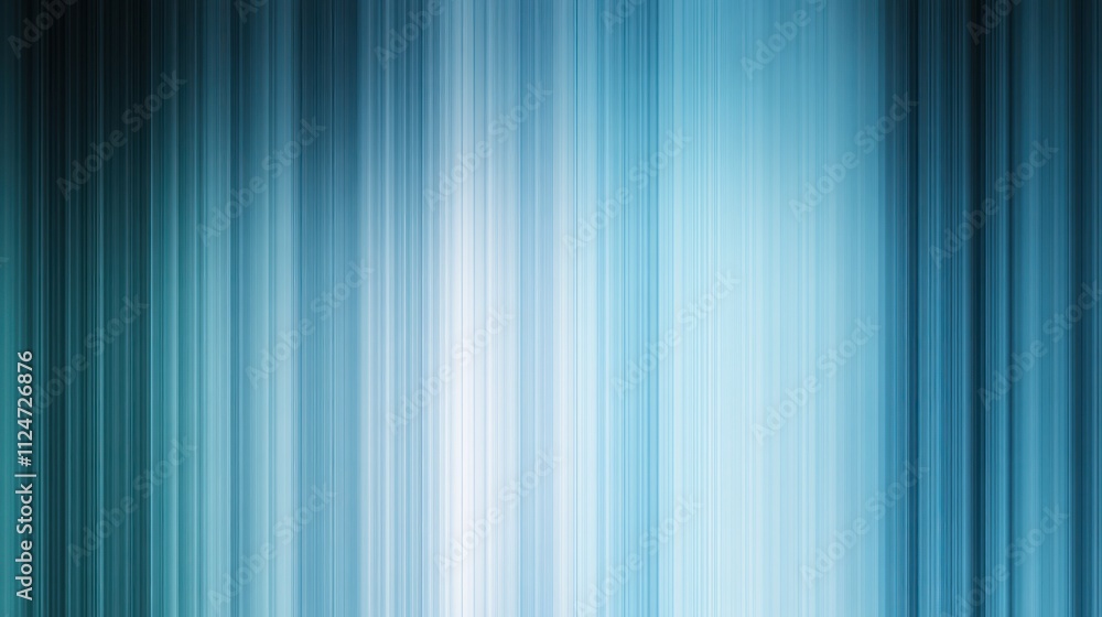 Fototapeta premium An abstract image featuring vertical blue and light gradients, creating a soothing and modern visual effect.