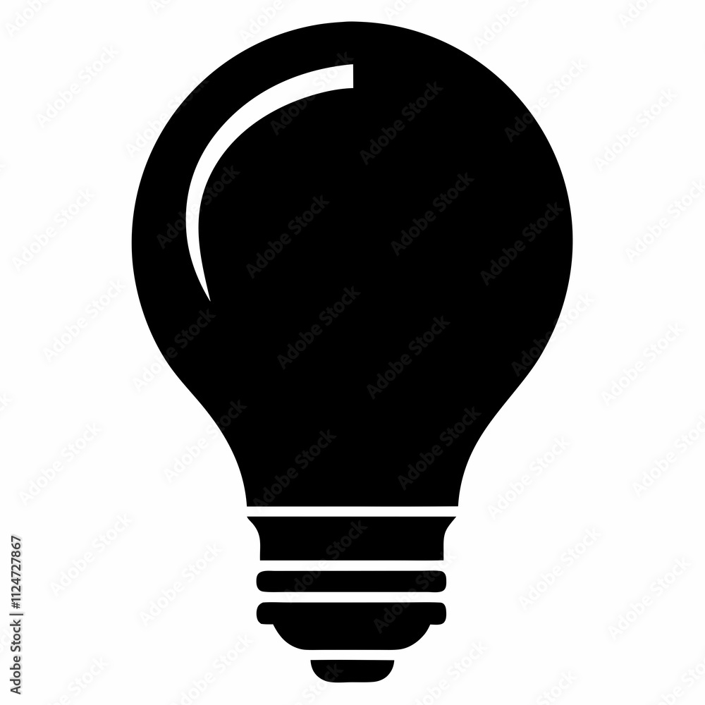 Light Bulb Silhouette Vector Art Design Light Bulb Silhouette Vector Art Design