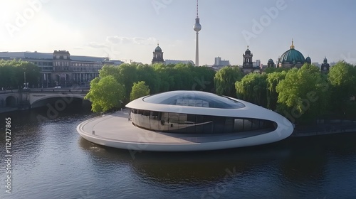 Museumsinsel mit Bode Museum und Fernsehturm in Berlin, Deutschland photo