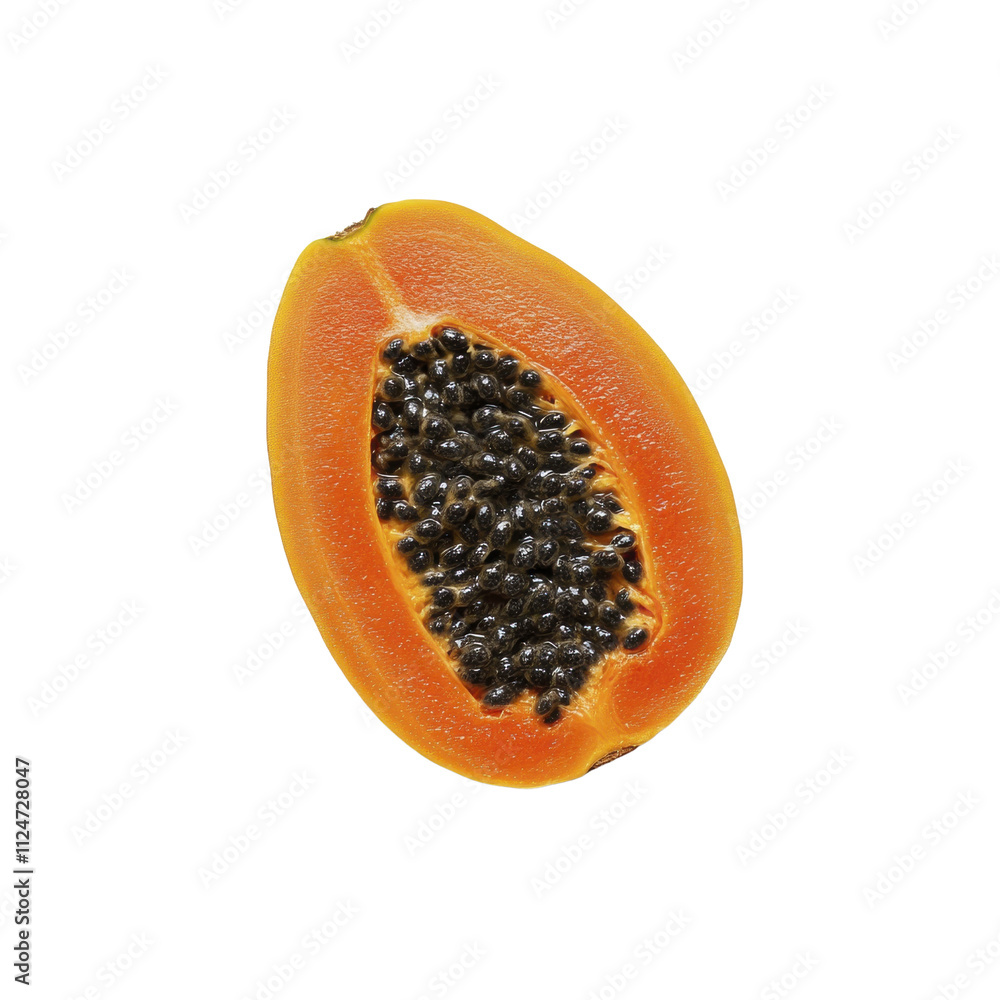 Half Papaya, Tropical Fruit, Seeds, Food | Vibrant colors: The imag...
