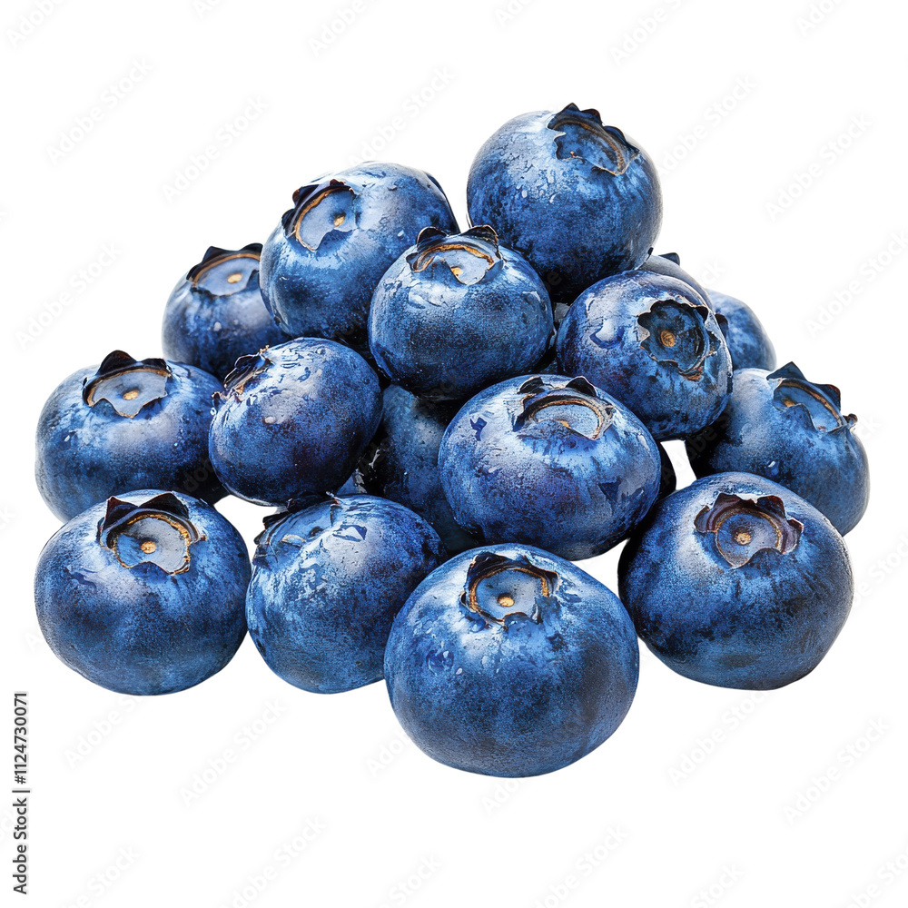 Obraz premium Juicy Blueberries Pile, Fresh Fruit, Food | High-resolution images