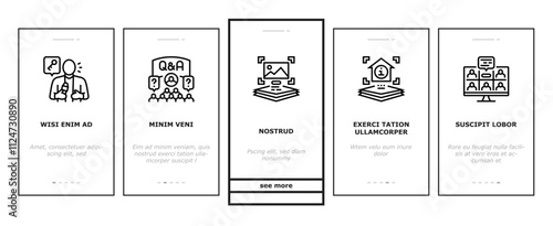 virtual conference event online onboarding mobile vector quarantine video, digital business, screen people, presentation technology caller virtual conference event online illustrations