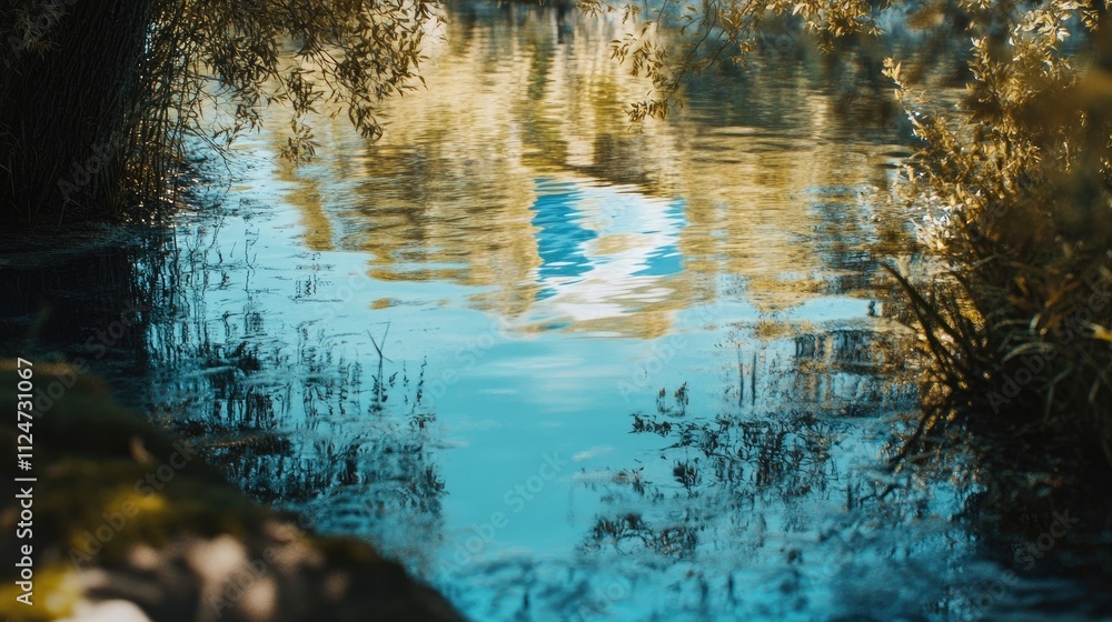 A serene image of the Argentina flag reflected in a tranquil body of water, surrounded by nature. A serene image of the Argentina flag reflected in a tranquil body of water, surrounded by nature.