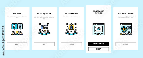 virtual conference event online onboarding mobile vector quarantine video, digital business, screen people, presentation technology caller virtual conference event online illustrations