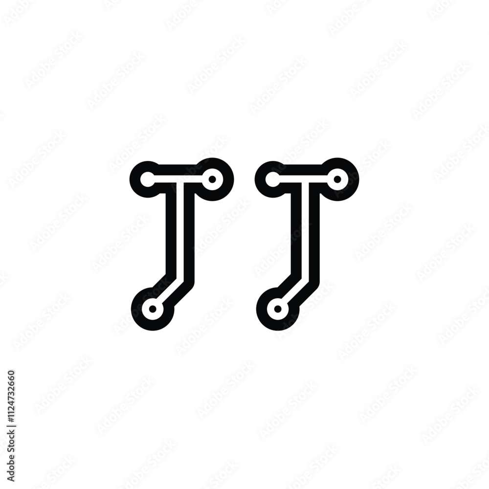 JJ monogram logo design letter text name symbol monochrome logotype alphabet character simple logo JJ monogram logo design letter text name symbol monochrome logotype alphabet character simple logo