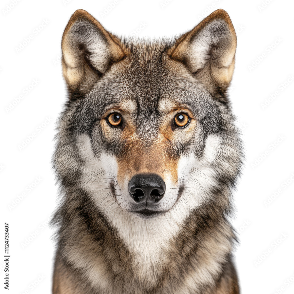 Fototapeta premium Majestic Gray Wolf Portrait, Wild Animal | Wildlife photography