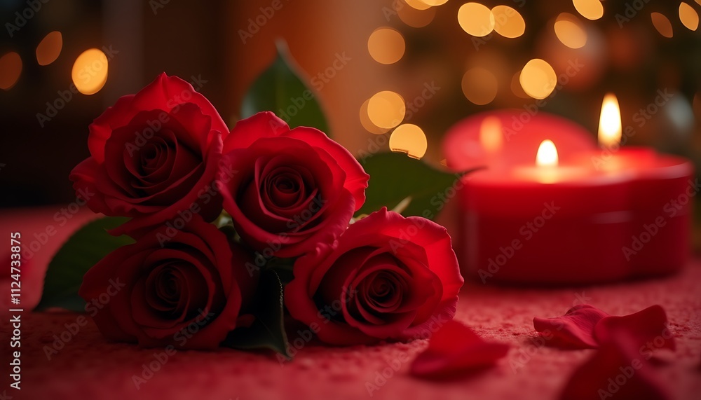 Romantic Red Roses Candles Valentine s Day Love Romance Flowers Candlelight Hearts Passion Bouquet Romantic Red Roses Candles Valentine s Day Love Romance Flowers Candlelight Hearts Passion Bouquet