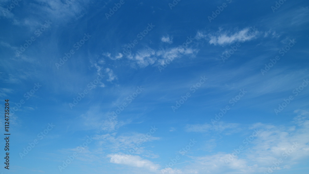 Clouds with blue light blue sky in horizon. No birds and free of defects. Cloudscape nature background texture. Timelapse. Clouds with blue light blue sky in horizon. No birds and free of defects. Cloudscape nature background texture. Timelapse.