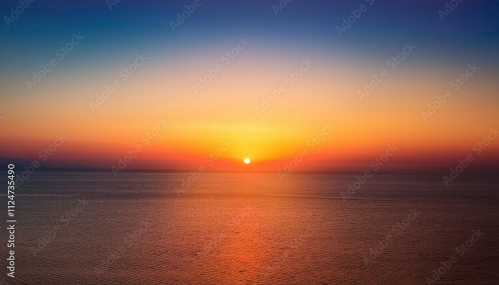 Golden Hour Serenity: A breathtaking sunset over tranquil ocean waters, painting the sky with vibrant hues of orange, yellow, and deep blue. The sun dips below the horizon. Golden Hour Serenity: A breathtaking sunset over tranquil ocean waters, painting the sky with vibrant hues of orange, yellow, and deep blue. The sun dips below the horizon.