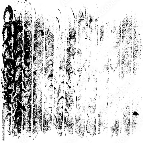 Wallpaper Mural Monochrome texture composed of irregular graphic elements. Distressed uneven grunge background. Abstract vector illustration. Overlay for interesting effect and depth. Isolated on white background. Torontodigital.ca