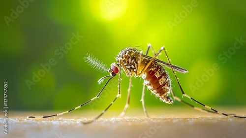 Wallpaper Mural Mosquito observation nature habitat macro photography lush environment close-up view insect behavior study Torontodigital.ca