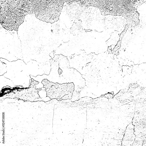Rough black and white texture vector. Distressed overlay texture. Grunge background. Abstract textured effect. Vector Illustration. Black isolated on white background. EPS10