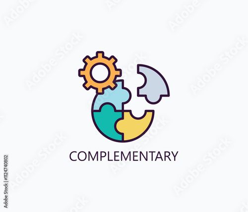 Complementary Vector, Icon Or Logo Sign Symbol Illustration 