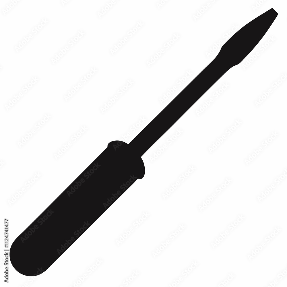 Minimalist Black Silhouette Chisel Vector Illustration Minimalist Black Silhouette Chisel Vector Illustration